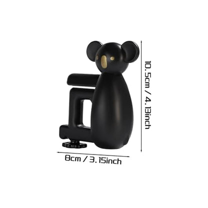 Bear-Shaped Purse Hook for Table 3 Pieces - Under-Table Handbag Hanger, Desk Side Hook, Detachable Bag Holder and Headphone Stand, Space Saving Desk Organizer