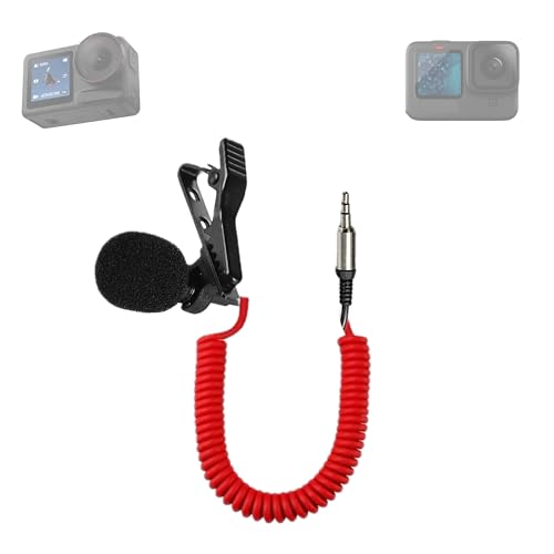 Noise Canceling Short Wire Microphone for Motovloggers Compatible with Gopro Hero 7/8/9/10/11/12 Mediamod/Mic Adapter and All Action Camera