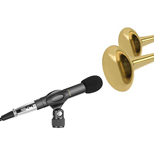 NEEWER 2-Pack Pencil Stick Condenser Mic w Interchangeable Omni Cardioid | With Super Cardioid Capsules, Foam Windscreens, Mic Clip, and Carrying Case, for Acoustic Woodwind Instruments
