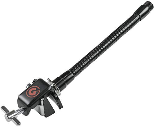Gibraltar 6" Microphone Gooseneck with Bass Drum Hoop Clamp, Flexible Mic Mount with Rubber-Lined Clamp, Drum Hardware Accessory for Live and Studio Setups (SC-BDHMM) - style: SC-BDHMM