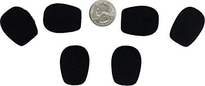Standard Microphone Windscreens (Microphone Covers) 6-Pack Headset/Lapel (Lavalier) Fitness Instructor/Gamer Pack Black