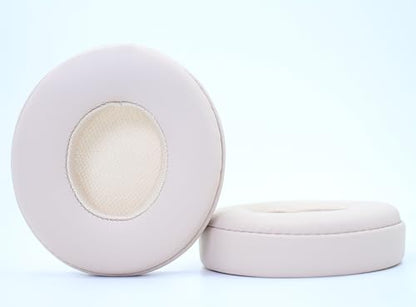 Headphone Replacement Ear Pad Cover Compatible with Beats by Dre Solo3 Solo2 Wired Wireless Headphones Protein Leather Memory Foam Headphone Cushion Ear Muffs-Pink - color: Pink