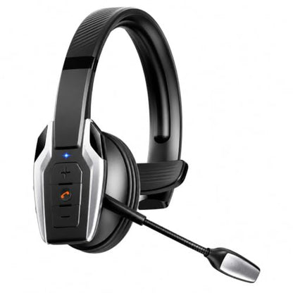 Trucker Bluetooth Headset, Bluetooth 6.0 Wireless Headset with ENC Noise Cancelling Mic, 58H Play Time, Hands-Free Headset for Truck Drivers, Office Calls & Driving-Silver - color: Silver