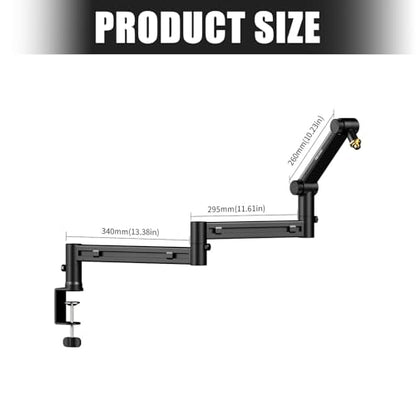 Stable Rotating Boom Arm Holder with Hidden Cable Routing for Home Studio Broadcasting Stable Rotating Boom Arm Holder with Hidden Cable Routing for Home Studio Broadcasting - color: Regular 1style