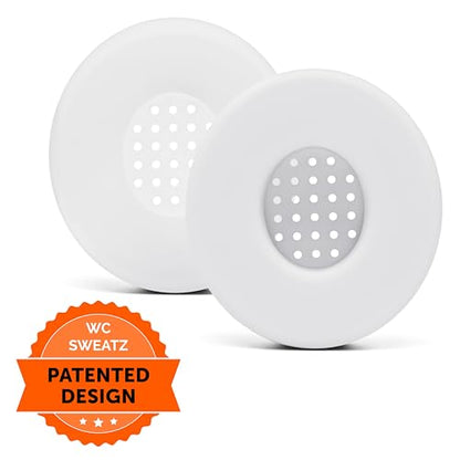 WC SweatZ Solo - Patented Earpad Sweat Covers for Beats Solo 4 & 3, Made by Wicked Cushions | Sweatproof & Machine Washable | White - color: White