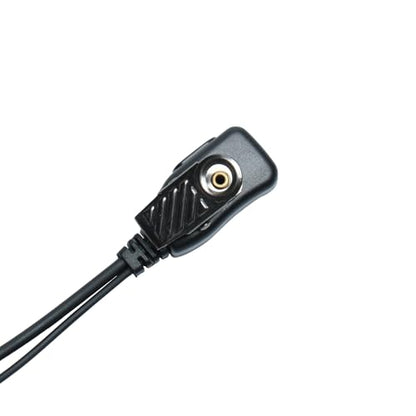 2-Pack Grey Tube Earpiece Compatible with Motorola CP200D | 2-Pack, grey acoustic tube, ergonomic earplug, PTT mic; Compatible with Motorola CLS1110 BPR40 CP185 DTR700