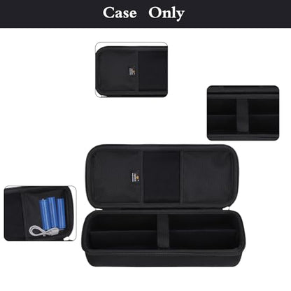 Aproca Case Compatible with talomen / ECHOMUSSY / JBL Wireless Two Microphone System, Handheld Dual Mic Storage Bag for Receiver, Batteries and Other Accessories (Case Only )