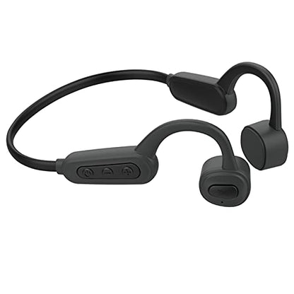 IP68 Underwater Waterproof Swimming Headset Bone Conduction Earphone with MP3 and Bluetooth for Swimmers Open-Ear Elastic Band (Black) - color: Black