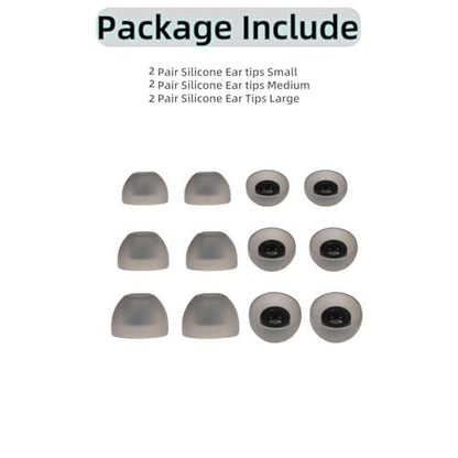 Galaxy Buds 2 Ear Tips Ultra Comfort Noise Cancelling Replacement - color: Black