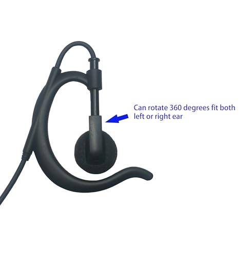 CYen Two-Way Radio Earpiece Compatible Midland Ear-Clip Headset for Midland Walkie Talkie Earpiece GXT1000VP4 T51VP3 T10 X LXT600VP3 2 Pack