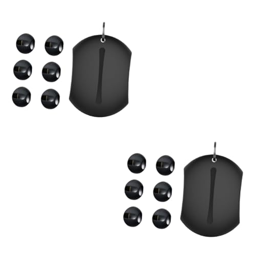 Uonlytech 14pcs Silicone Earphone Sleeve for Earbuds Case Compatible Cover Scratch Easy to Open Charging Box Secure Fit - color: Blackx2pcs, size: 6x4.4x1cmx2pcs