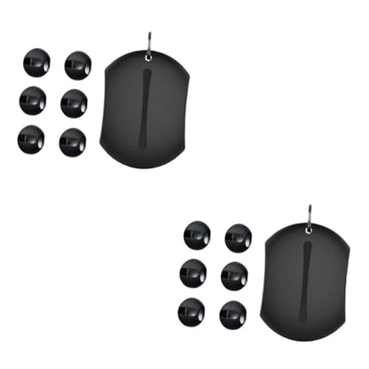 Uonlytech 14pcs Silicone Earphone Sleeve for Earbuds Case Compatible Cover Scratch Easy to Open Charging Box Secure Fit - color: Blackx2pcs, size: 6x4.4x1cmx2pcs