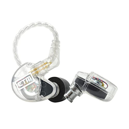 CTM CE110 - Pro Isolating Single Driver Wired Earphones by Clear Tune Monitors Titanium Coated Dynamic Driver Detachable Cable High Fidelity in-Ear Monitor