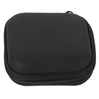 Portable Eva Earbud Case Pouch with Zipper Electronic Organizer Bag for Travel Cable Storage and Earphone Protection, Black