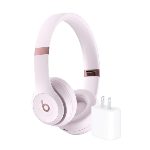 Beats Solo 4 Wireless Headphones with 20W Power Adapter - Cloud Pink - color: Cloud Pink, style: With Power Adapter