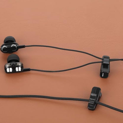 Psyqtsuary 24 PCS Lapel Mic Clip, Headset Wire Clips for Earphone Wire, 1 Inch Length Small Earphone Wire Clip Black Headphone Mount Cable Clothing Clip Earbud Clip for Most Headset Wire Earphone