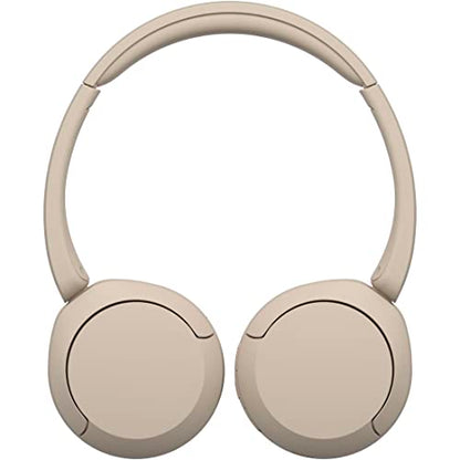 Sony WH-CH520 Best Wireless Bluetooth On-Ear Headphones with Microphone for Calls and Voice Control, Up to 50 Hours Battery Life with Quick Charge Function, Includes USB-C Charging Cable - Beige - color: Beige
