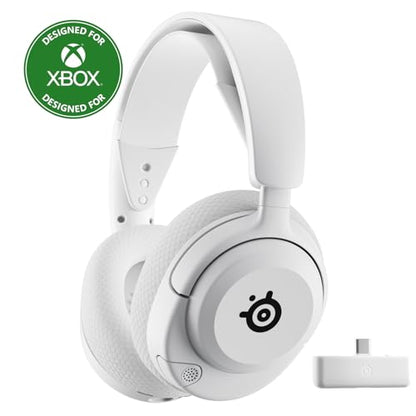 SteelSeries Arctis Nova 5X Wireless Multi-System Gaming Headset — White — Neodymium Magnetic Drivers — 100+ Audio Presets — 60 HR Battery — 2.4GHz or BT — Gen2.X Mic — Xbox, PC, PS, Switch, Mobile - color: White, style: Xbox