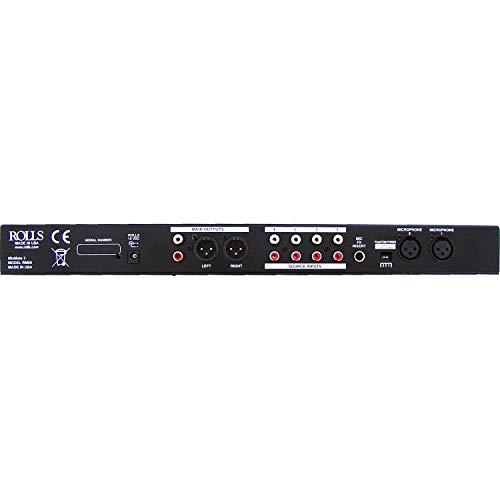Rolls RM69 MixMate 3-6-Channel Stereo Line/Microphone Mixer with (2) XLR-XLR Cable Bundle