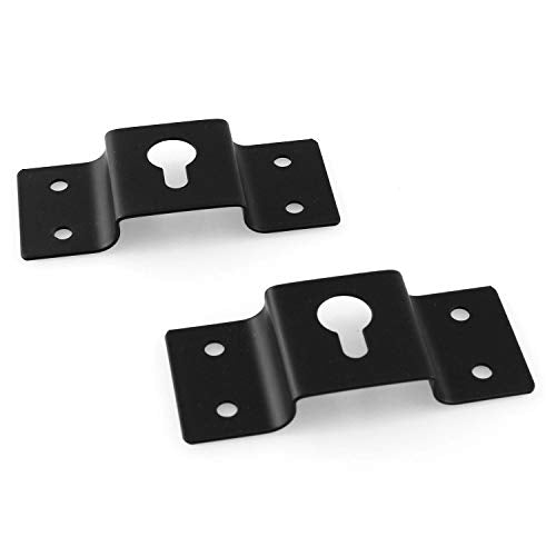 DGZZI Hanging Speaker Bracket 4PCS Wall Mount Iron Hook Hanger Plate Connector with Mounting Screws for Surround Sound Box Audio Speaker