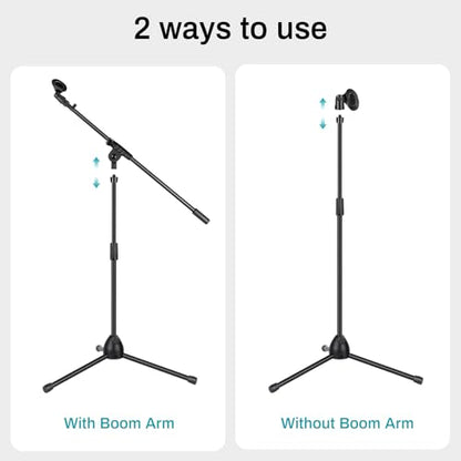 AODSK Deluxe Tripod Mic Stand with Boom Arm&Twist Clutch (Upgraded Version) - style: Upgraded version