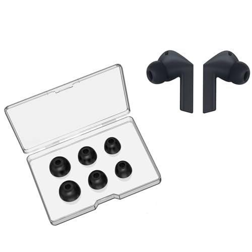 Memory Foam Ear Tips with Dust Mesh for Anker Liberty 5 Pro & Samsung Galaxy Buds 3 FE Earbuds, Anti-Slip Replacement Ear Tip, No Silicone Pain, Fit in Charging Case, 3 Pairs (SML)