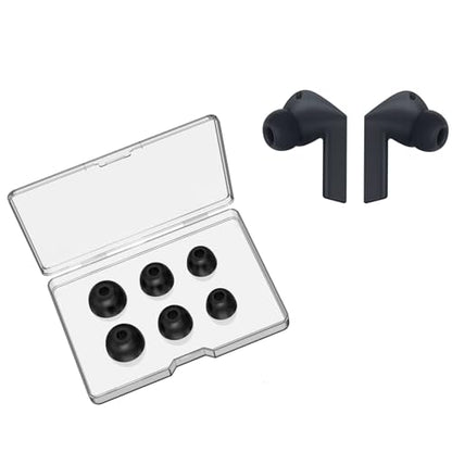 Memory Foam Ear Tips with Dust Mesh for Anker Liberty 5 Pro & Samsung Galaxy Buds 3 FE Earbuds, Anti-Slip Replacement Ear Tip, No Silicone Pain, Fit in Charging Case, 3 Pairs (SML)