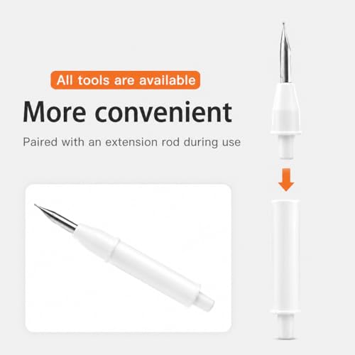 Earbud Cleaning Kit Phone Charging Port Phone Cleaning Kit Keyboard Cleaner 4 in 1 White - color: white