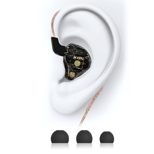 iCON Pro Audio Scan 10 in-Ear Monitors (Brown) - Professional Wired Earphones with 3.5mm Jack for Stage, Studio, PC, Smartphone - Noise Isolating IEM (Skin Tone)