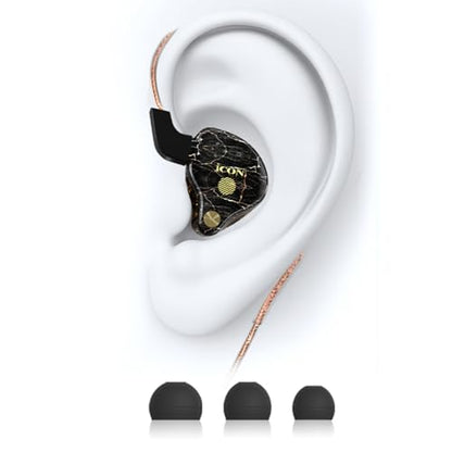 iCON Pro Audio Scan 10 in-Ear Monitors (Brown) - Professional Wired Earphones with 3.5mm Jack for Stage, Studio, PC, Smartphone - Noise Isolating IEM (Skin Tone)