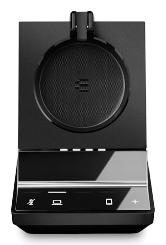 Sennheiser SDW 5063 (506588) - Double-Sided (Binaural) Wireless DECT Headset for PC/Softphone Connection Dual Microphone Ultra Noise Cancelling, Black