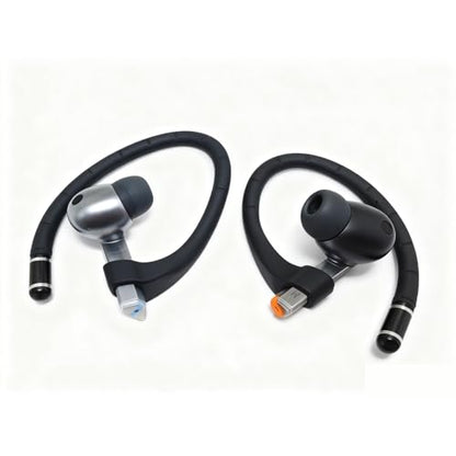 Memory Wire Ear Hooks Designed for Samsung Galaxy Buds 3 Pro & Galaxy Buds 3, with Anti-Lost Lanyard and 3-in-1 Cleaning Kit, Anti-Slip Sports Earhook Accessories – Black