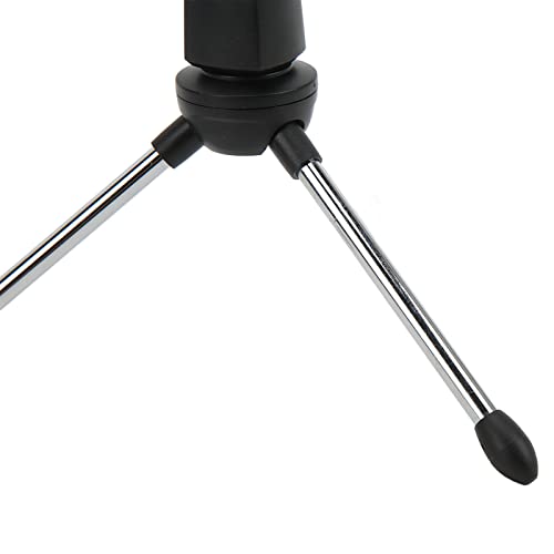 Desktop Desk Microphone Stand Foldable Tripod,Microphone Mic Stand Holder Bracket Adjustable Table Microphone Holder with Mic Clip for Conference Live Broadcast