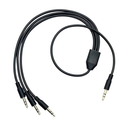 Seadream Audio Y Splitte Cable 1.64FT;3.5mm 1 Male to 3 Male Audio Splitter, TRS Stereo Jack Headphones Adapter Cable for Smartphone, Computer, Mp3, Earphone, Speakers (M to 3M) - style: M to 3M