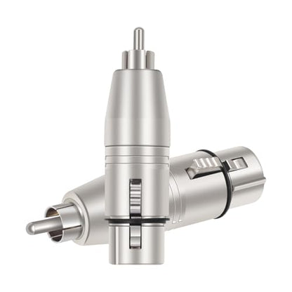2Pack 3Pin XLR Female to RCA Male Audio Adapter,Balanced XLR Input to Unbalanced RCA Output Audio Connector for Mixer,Power Amplifier,Audio Player - color: RCA M To XLR F