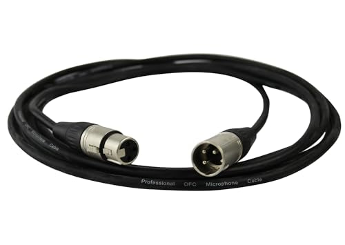 Gearlux XLR Microphone Cable, Fully Balanced, Male to Female, 6 Feet - 3 Pack - size: 6 Ft, style: 3 Pack