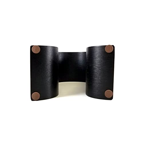 Dekoni Audio Omega Wood Headphone Stand, Black | Real Wood, Non-Slip Feet, Arched Support, Desk Display