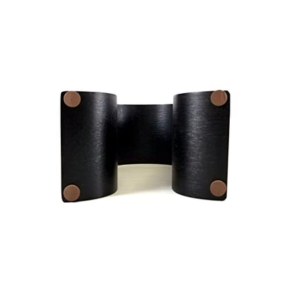 Dekoni Audio Omega Wood Headphone Stand, Black | Real Wood, Non-Slip Feet, Arched Support, Desk Display