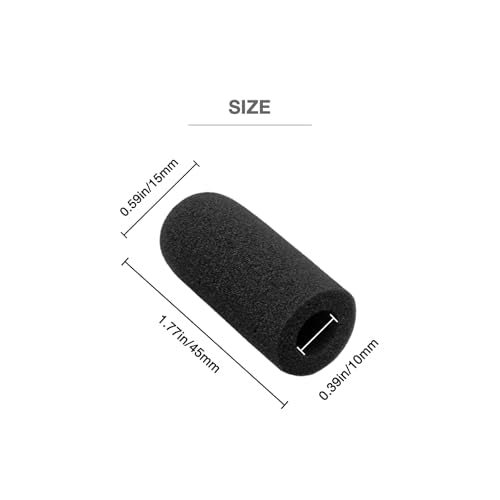 Mic Cover Compatible with David Clark DC One-X,PRO-X2,DC-Pro X,H20,H10 Series Aviation Headset,M-7,M-4,M-5,M-77 Series DC-87 Microphone Protector, 4 Pack Foam Covers & O-Rings Kit