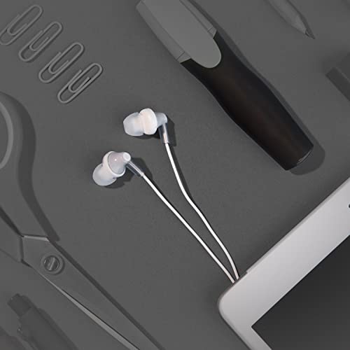 Panasonic ErgoFit Wired Earbuds,In-Ear Headphones with Dynamic Crystal-Clear Sound and Ergonomic Custom-Fit Earpieces (S/M/L),3.5mm Jack for Phones and Laptops,No Mic-RP-HJE120-S (Silver) (Pack of 10) - color: Silver, size: S/M/L (Pack of 10), style: No M