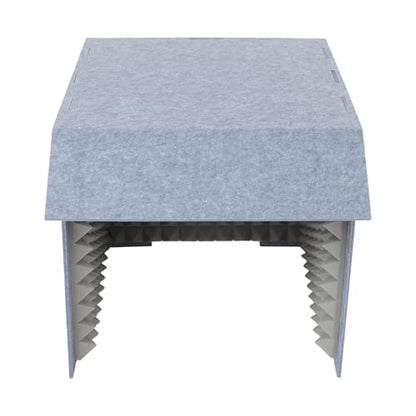 Desktop Soundproof Booth, Microphone Isolation Shield, Recording Studio Booth, Vocal Recording Enclosure, Foldable Acoustic Foam Noise Reduction Box for Podcast, Streaming, Voice Over, Home Studio