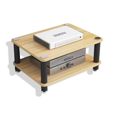 HiFi Racks Media Components Cabine, Heavy Duty Audio Component Stand, Amplifier Console Shelf Organizer, 2/3/4 Tier Speaker Audio Rack Tower(Walnut,2-Tier) - color: Walnut, size: 2-Tier