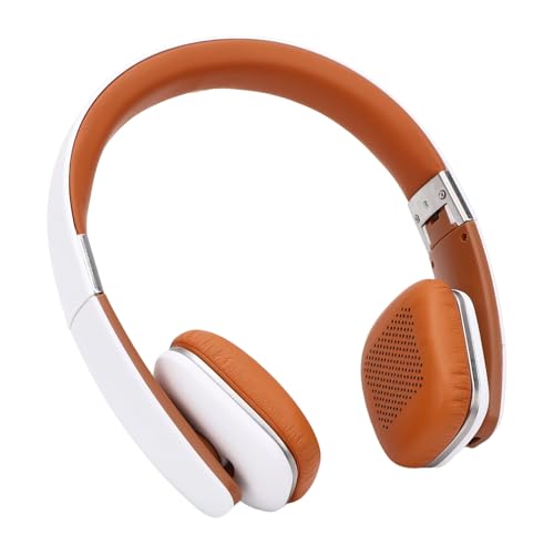 Wireless Headphones, Foldable Lightweight Comfortable Noise Cancelling Headphones, Over Ear with Dual Device Connectivity for Home Office and Mobile Use (White) - color: White