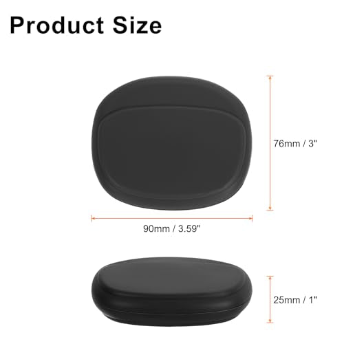 HARFINGTON Earbuds Cases, Wired Earphone Case Holder Organizer, Silicone Ear Buds Case Small for USB Cable, Earphones, Black - color: Black