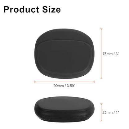 HARFINGTON Earbuds Cases, Wired Earphone Case Holder Organizer, Silicone Ear Buds Case Small for USB Cable, Earphones, Black - color: Black