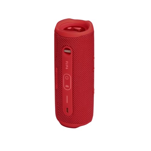 JBL Flip 6 - Portable Waterproof Speaker - Red | Louder, more powerful sound, IP67 waterproof and dustproof, 12 Hours of Playtime, Bold design - color: Red