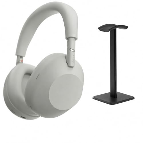 Sony WH-1000XM6 Wireless Noise Canceling Headphones, HD NC Processor QN3, 12 Mics, Adaptive NC Optimizer, Platinum Silver, Headphone Stand, 1-Year Warranty - color: Platinum Silver