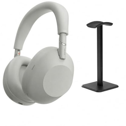 Sony WH-1000XM6 Wireless Noise Canceling Headphones, HD NC Processor QN3, 12 Mics, Adaptive NC Optimizer, Platinum Silver, Headphone Stand, 1-Year Warranty - color: Platinum Silver