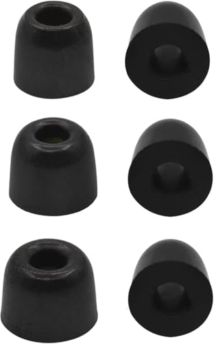 Memory Foam Ear Tips Noise Canceling Foam Eartips Ear Cap Replacement Ear Tip Compatible with KZ ZS10 Pro, L/M/S 3 Size 3 Pairs,Black 515 3 - size: S/M/L