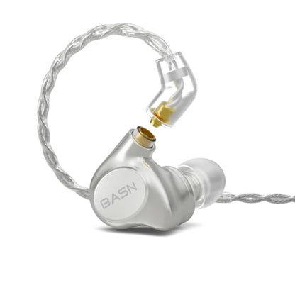 BASN Metalen 4 Drivers in-Ear Monitor Headphones, Wired Earbuds (Titanium) - color: Titanium